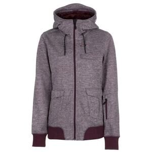 OAKLEY X-Ray Full Zip Hoodie Women's SMALL Purple Plum Heather Sweatshirt